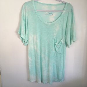 NEW Planet Blue Life Aqua White Best Bum Tee